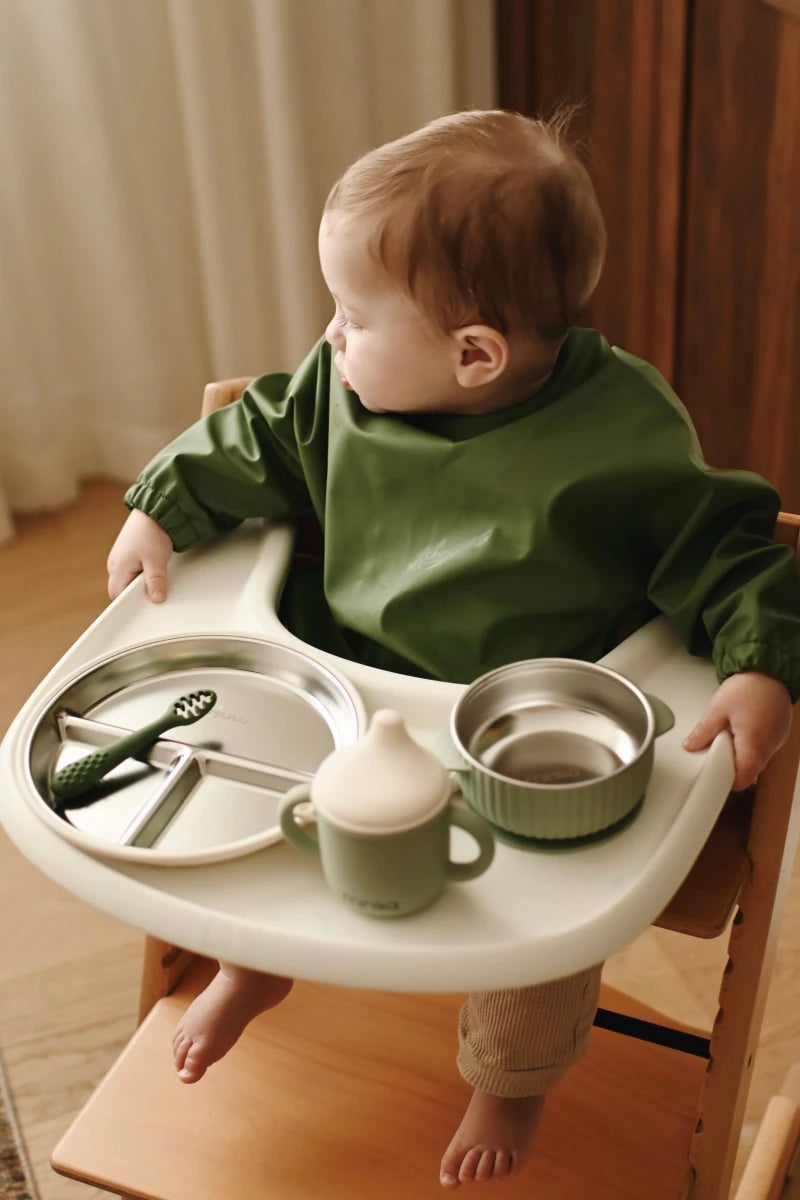 Assiette à compartiments en acier avec succion en silicone - Alimentation & repas - Boutique LeoLudo - Minika