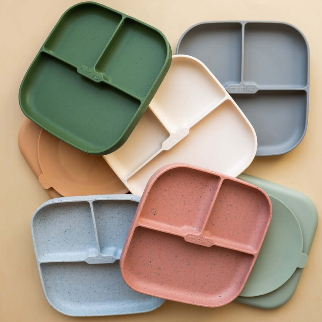 Assiette à succion en silicone - Alimentation & repas - Boutique LeoLudo - Minika