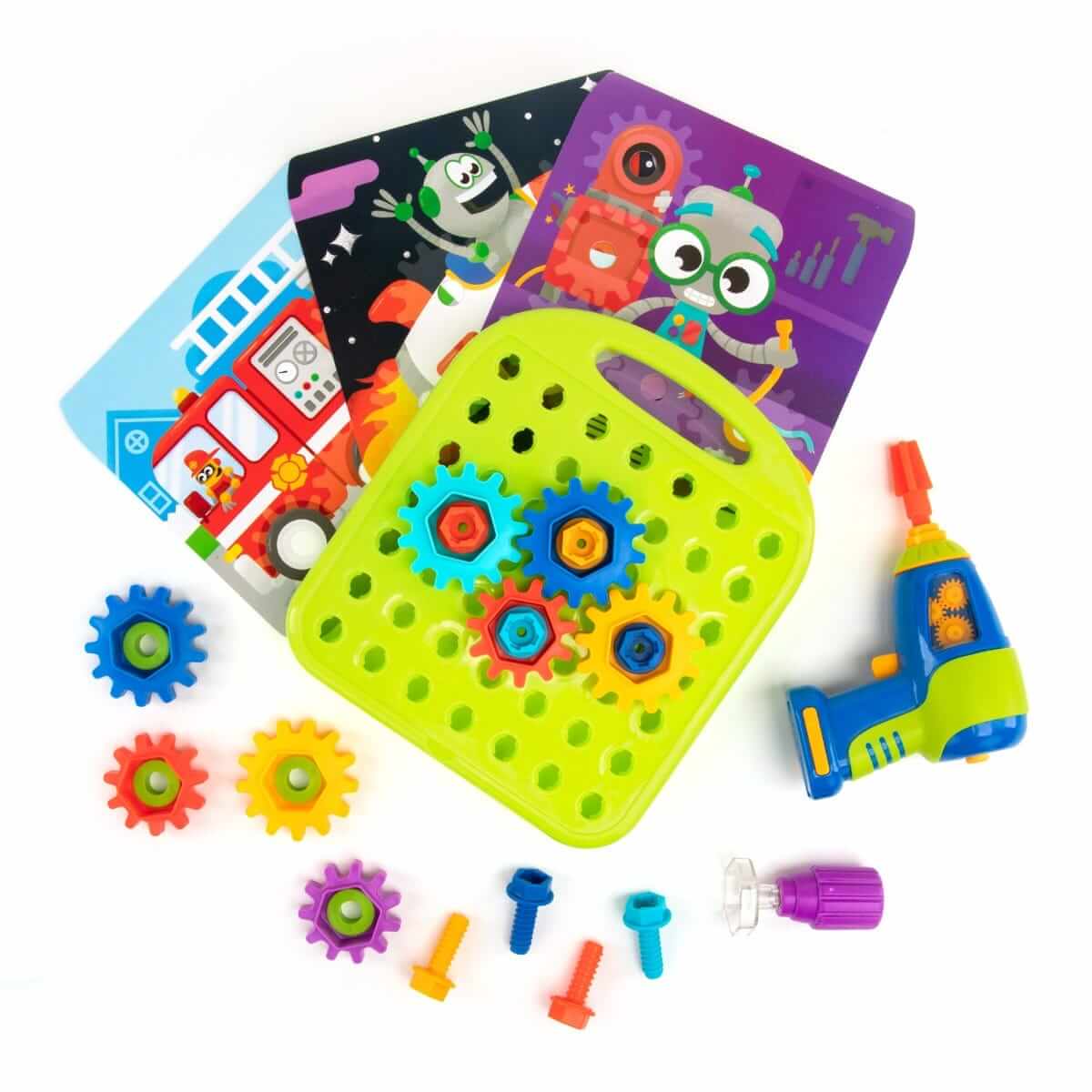 Atelier de conception d'engrenages Design & Drill - Jeux d'assemblage - Boutique LeoLudo - Educational Insights