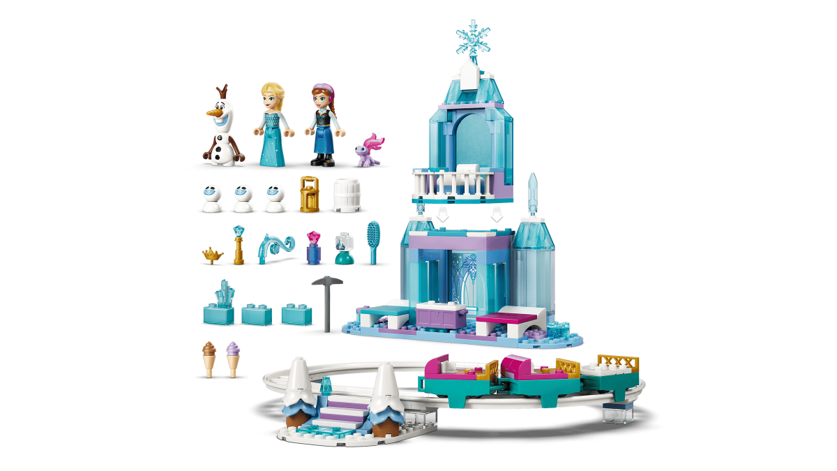 Aventure en traîneau et château de glace d’Elsa (216pcs) – LEGO Disney Frozen - Jeux de construction - Boutique LeoLudo - LEGO