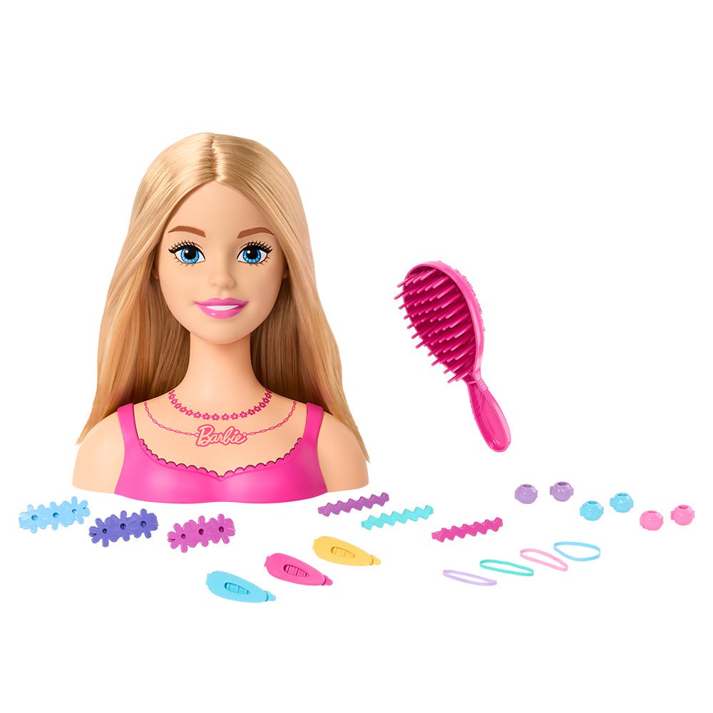Barbie – Tête à coiffer avec 20 accessoires -Poupées- Boutique LeoLudo-Mattel