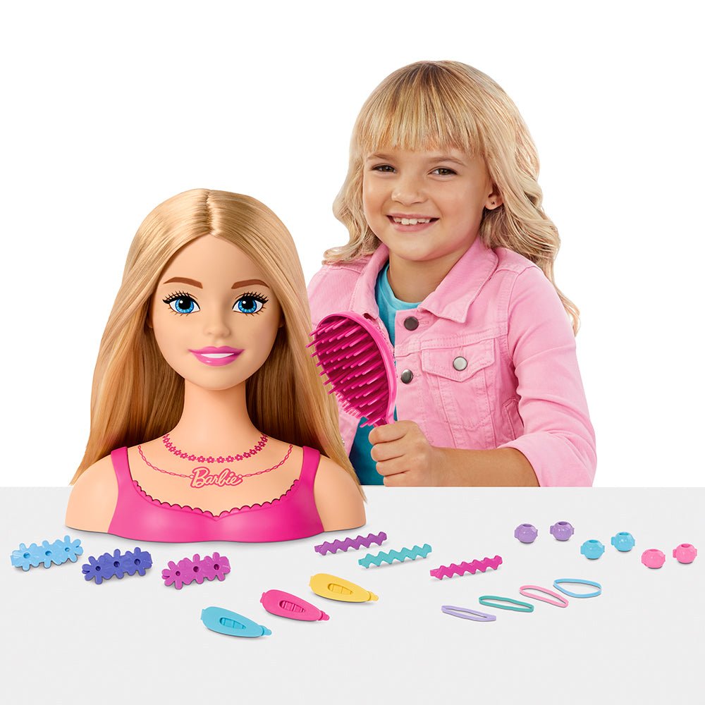 Barbie – Tête à coiffer avec 20 accessoires -Poupées- Boutique LeoLudo-Mattel