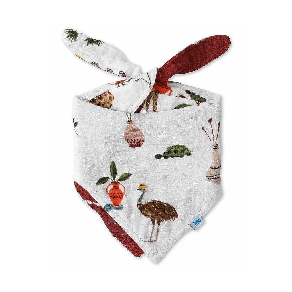 Bavoir bandana réversible en mousseline deluxe - Safari Social-Little Unicorn-Boutique LeoLudo