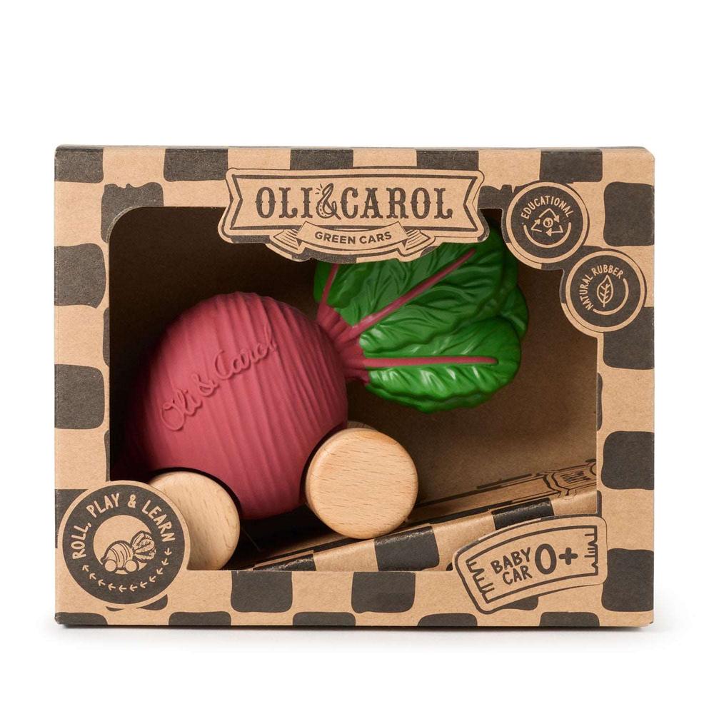 Betty la betterave – Voiture jouet pour bébé - Jouets de dentition - Boutique LeoLudo - Oli & Carol