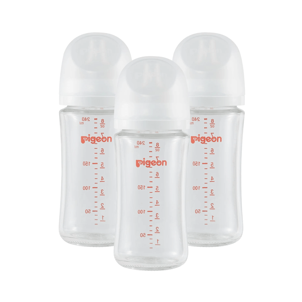 Biberons en verre Pigeon 8oz (paquet de 3) tétine M -Biberons- Boutique LeoLudo-Pigeon