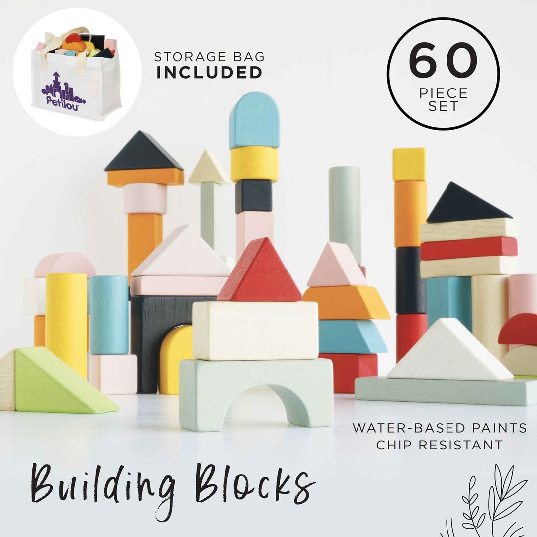 Blocs de construction en bois (60 pcs) - Jeux de construction - Boutique LeoLudo - Le Toy Van