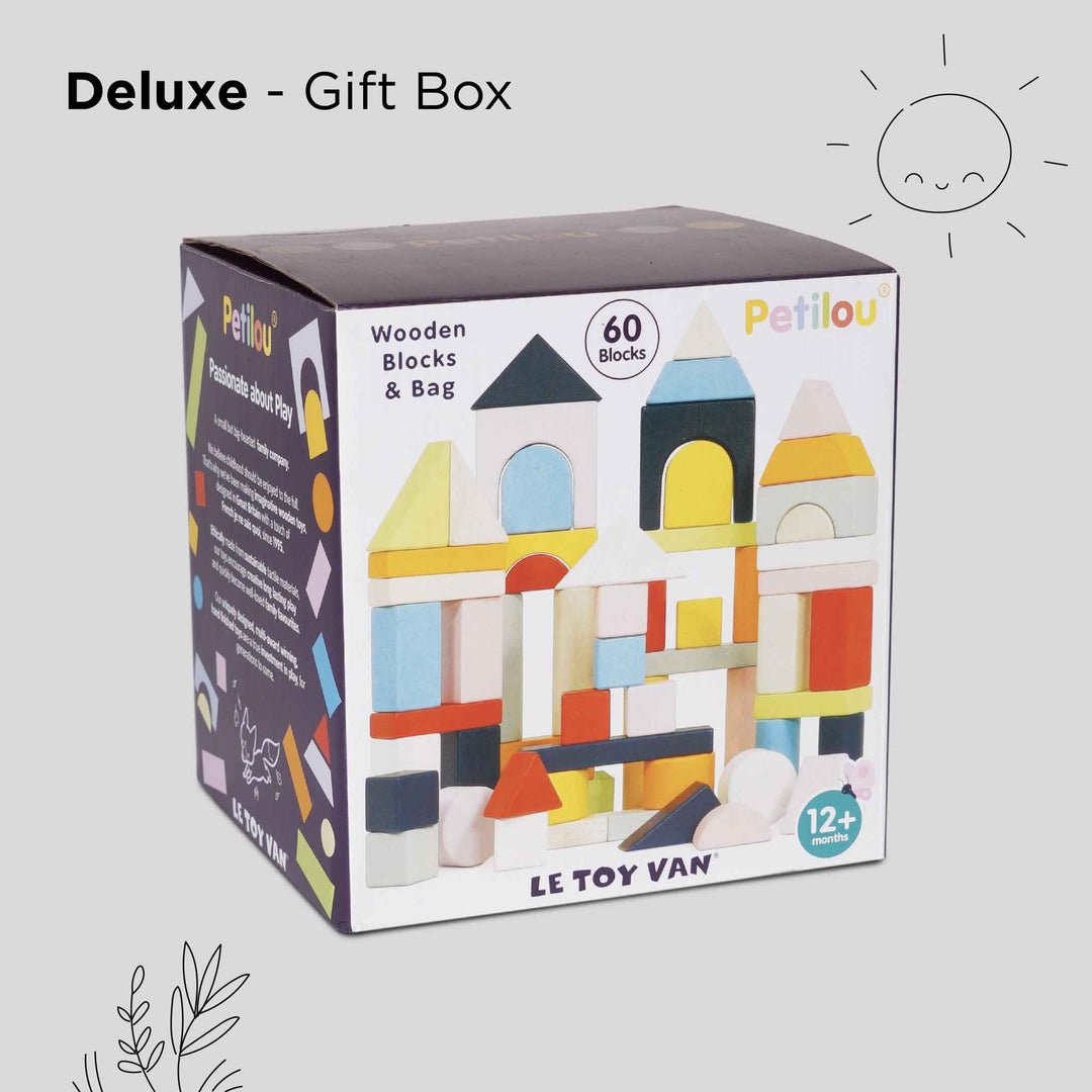 Blocs de construction en bois (60 pcs) - Jeux de construction - Boutique LeoLudo - Le Toy Van