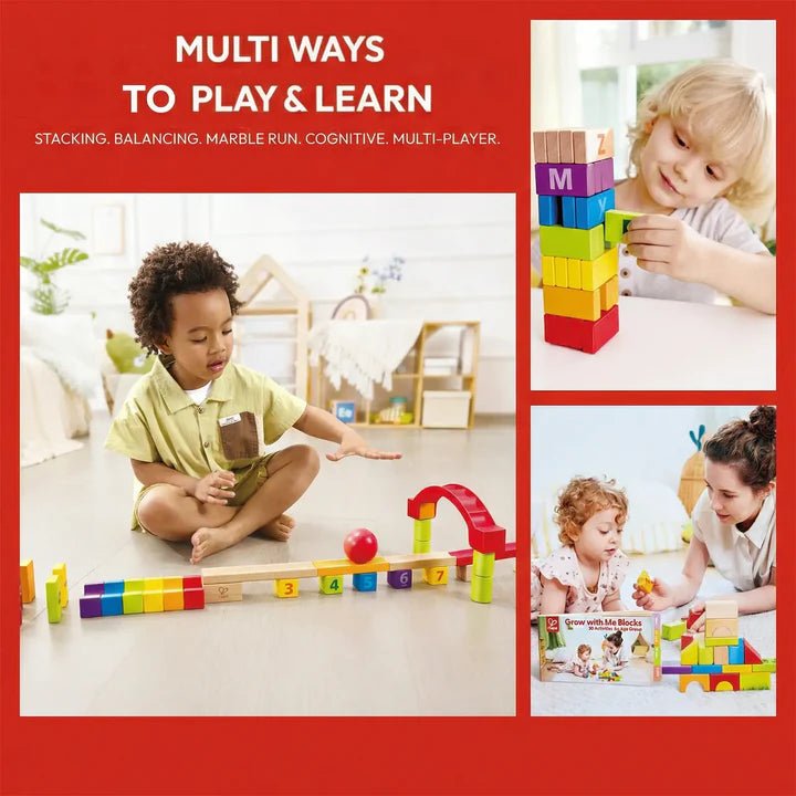 Blocs évolutifs Grow - with - Me – Hape - Jeux de construction - Boutique LeoLudo - Hape