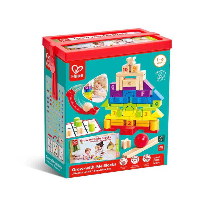 Blocs évolutifs Grow - with - Me – Hape - Jeux de construction - Boutique LeoLudo - Hape