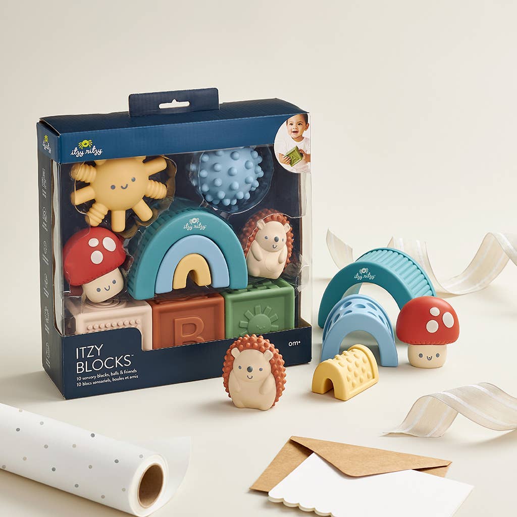 Blocs sensoriels bébé à empiler – Itzy Blocks™ - Jouets d'éveil - Boutique LeoLudo - Itzy Ritzy Canada