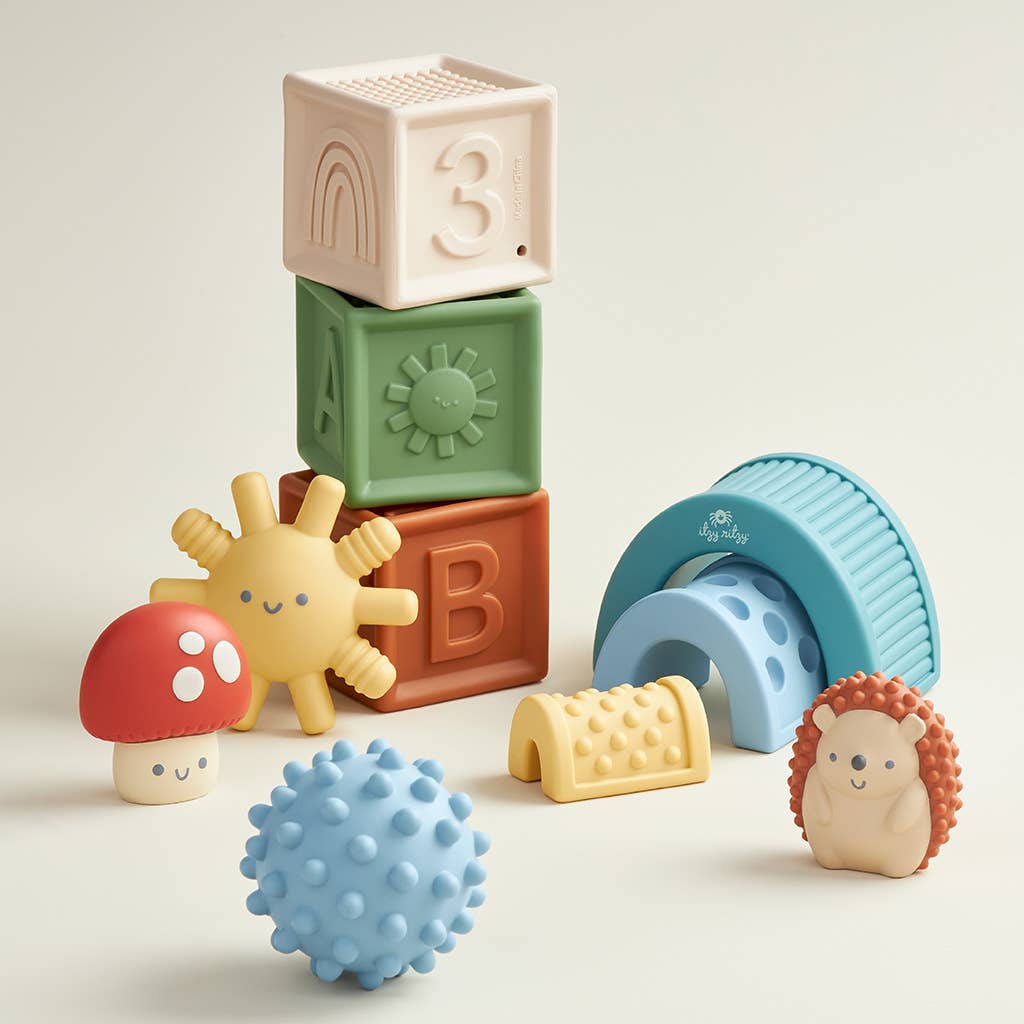 Blocs sensoriels bébé à empiler – Itzy Blocks™ - Jouets d'éveil - Boutique LeoLudo - Itzy Ritzy Canada