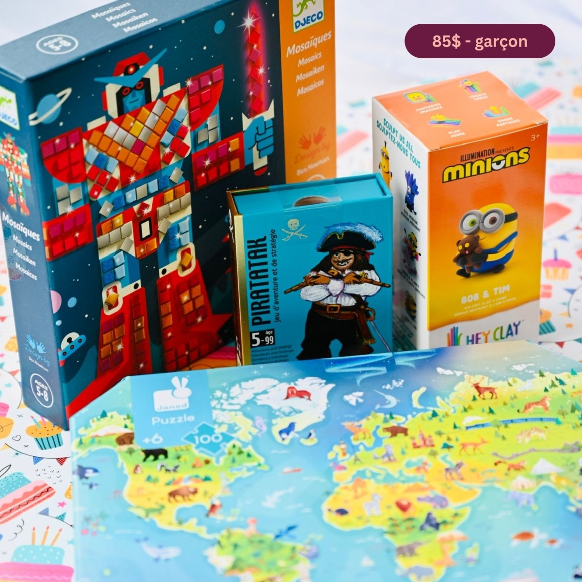 Boîte cadeaux d'anniversaire 5-7 ans -Ensembles cadeaux- Boutique LeoLudo-LeoLudo