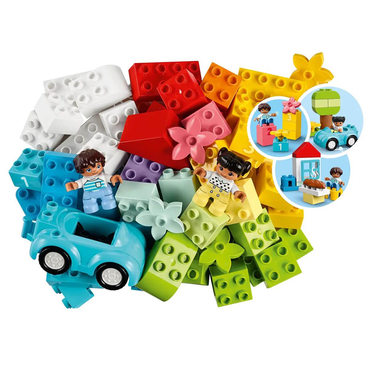 Boîte de briques LEGO Duplo (65 pcs. + 2 figurines) - Jeux de construction - Boutique LeoLudo - LEGO