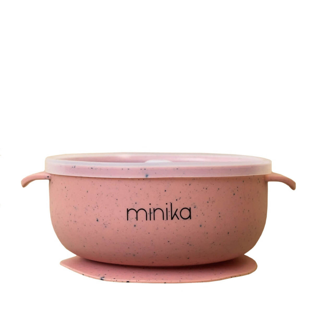 Bol à succion en silicone avec couvercle-Minika-Boutique LeoLudo
