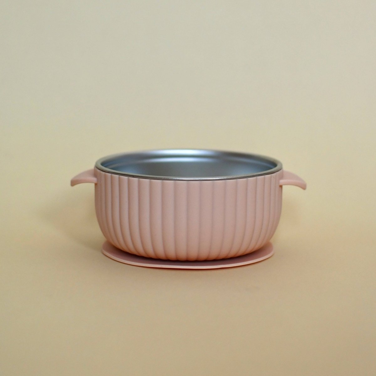 Bol en acier inoxydable avec succion en silicone - Blush - Alimentation & repas - Boutique LeoLudo - Minika