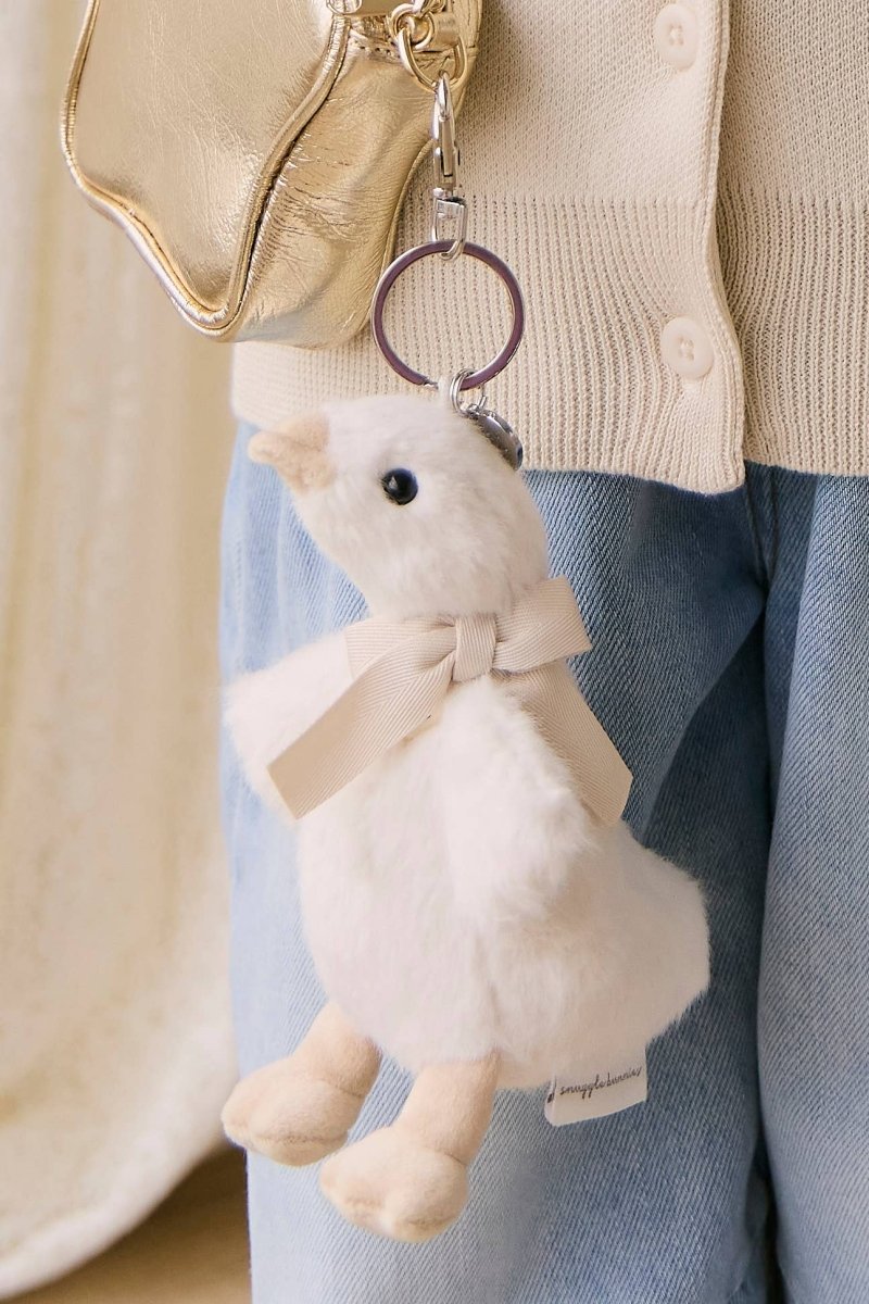 Breloque pour sac - Rose le canard avec boucle - Snuggle Bunnies - Peluches - Boutique LeoLudo - Snuggle Bunnies
