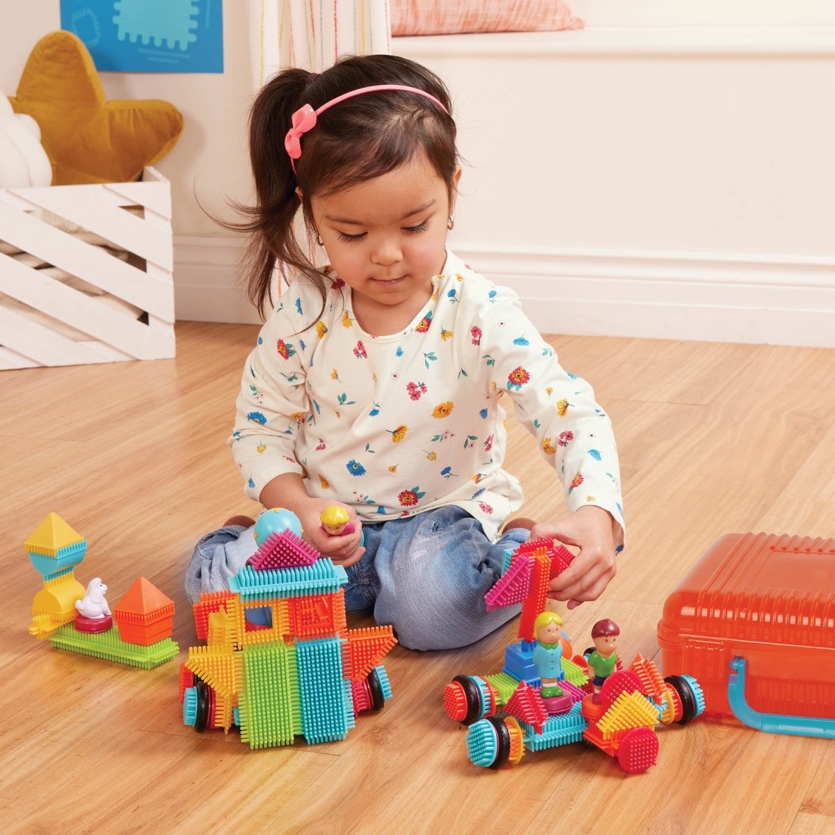 Bristle Blocks - Mallette de 85 pièces -Jeux de construction- Boutique LeoLudo-Battat