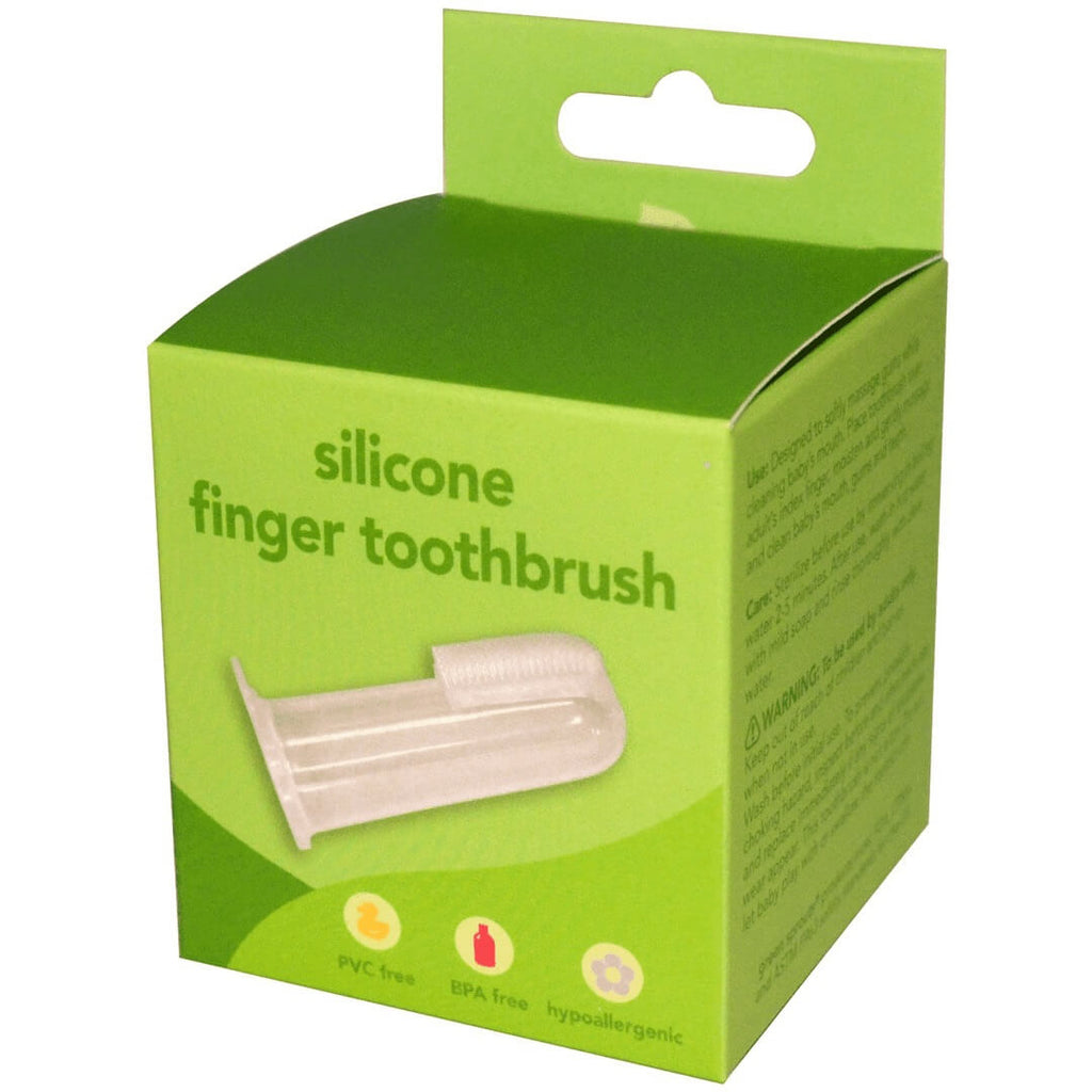 Brosse à dents à doigt en silicone-Green Sprouts-Boutique LeoLudo