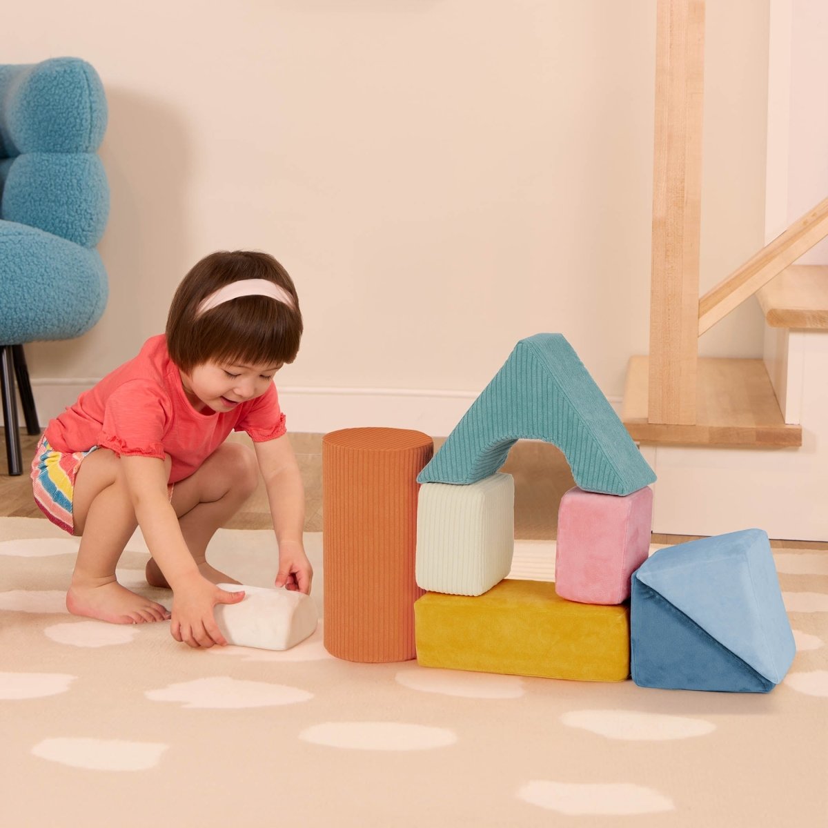 B.Toys - Tumble-y Towers™ Blocs sensoriels en mousse -Jouets sensoriels- Boutique LeoLudo-B. toys