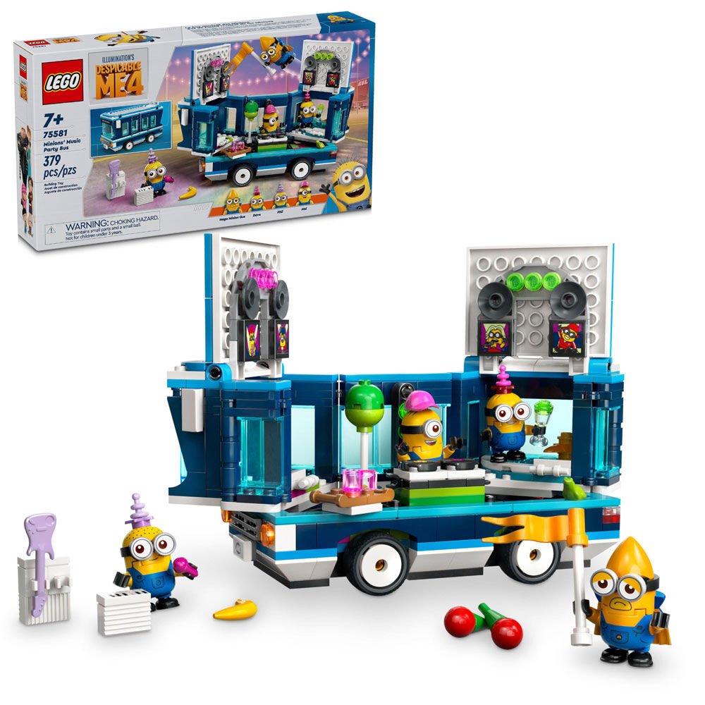 Bus musical de fête des Minions (379 pcs) - Jeux de construction - Boutique LeoLudo - LEGO