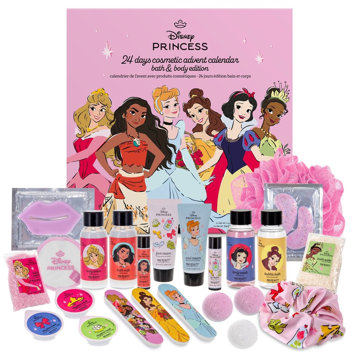 Calendrier de l'Avent Bain et Corps Disney Princesses (24 jours) -Soins et hygiène- Boutique LeoLudo-Mad Beauty