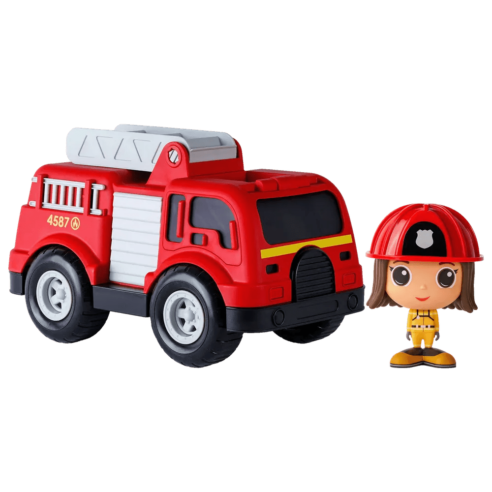 Camion de pompier avec Figurine – 3 personnages au choix - Véhicules de jeu - Boutique LeoLudo - Flek