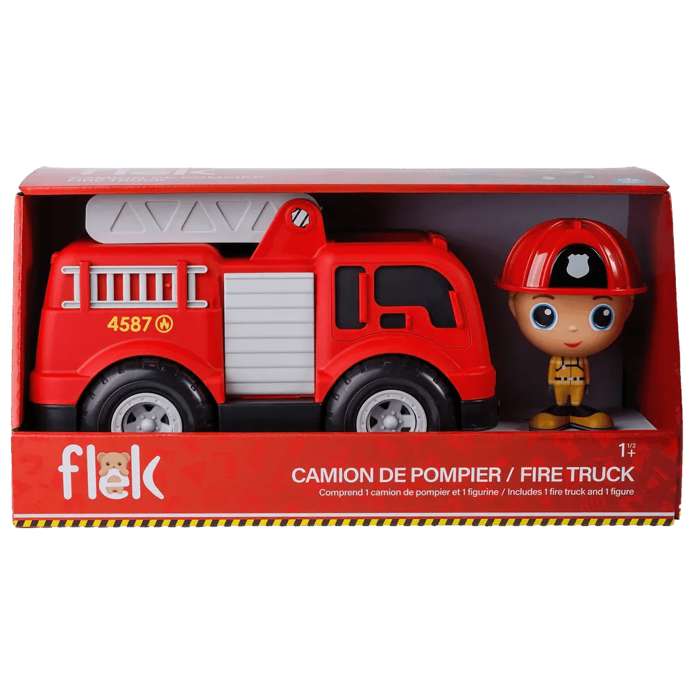 Camion de pompier avec Figurine – 3 personnages au choix - Véhicules de jeu - Boutique LeoLudo - Flek