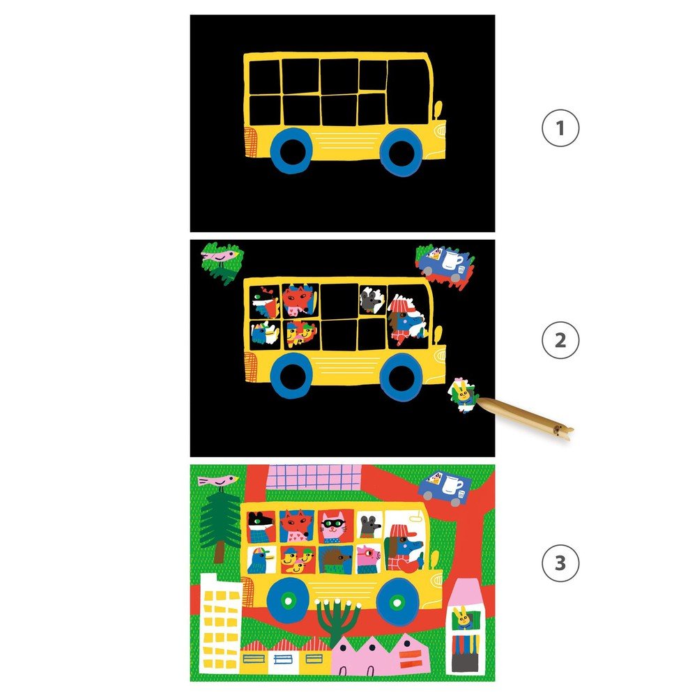 Cartes à gratter - Véhicules à découvrir - Art & bricolage - Boutique LeoLudo - Djeco