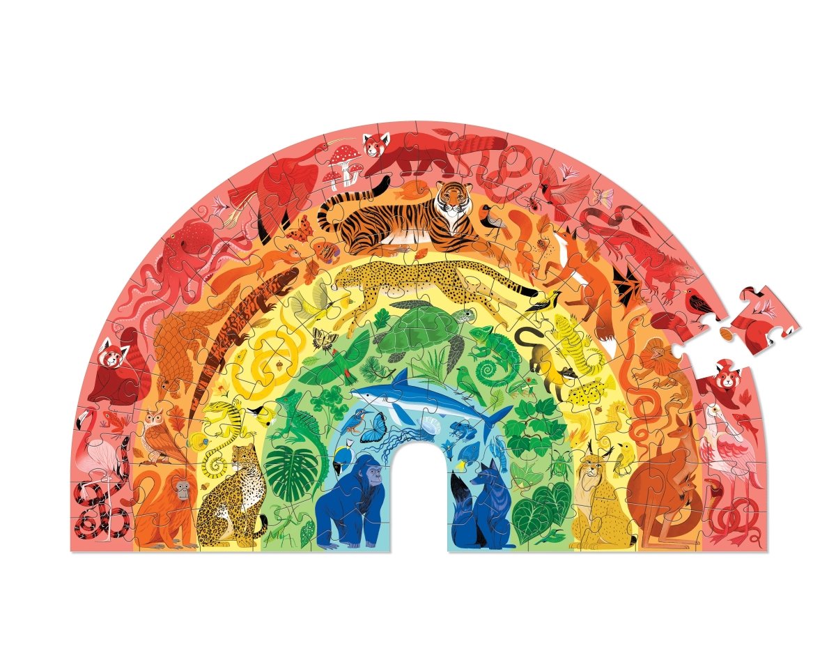 Casse-tête - Animaux arc-en-ciel (100 pcs) -Casse-têtes- Boutique LeoLudo-Crocodile Creek