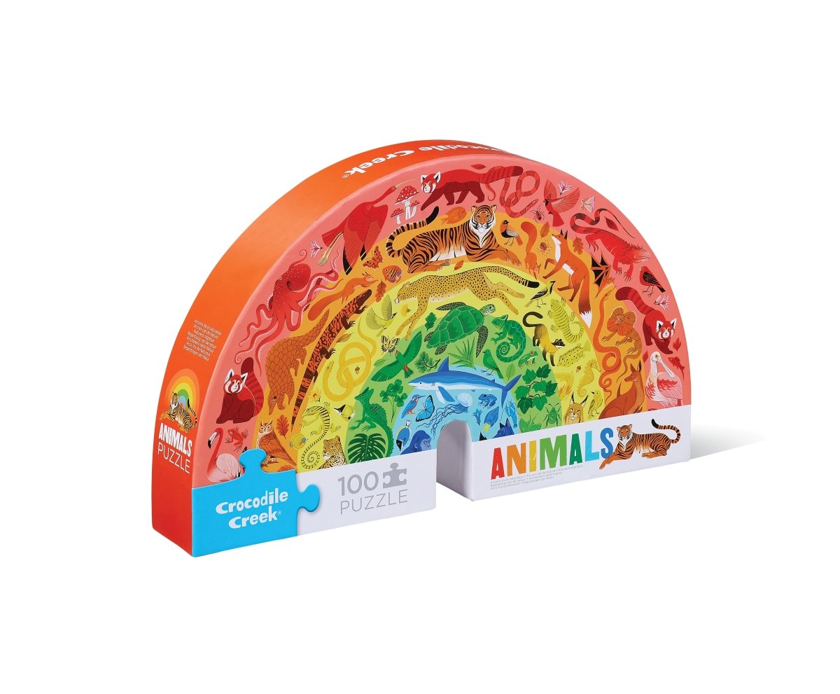 Casse-tête - Animaux arc-en-ciel (100 pcs) -Casse-têtes- Boutique LeoLudo-Crocodile Creek