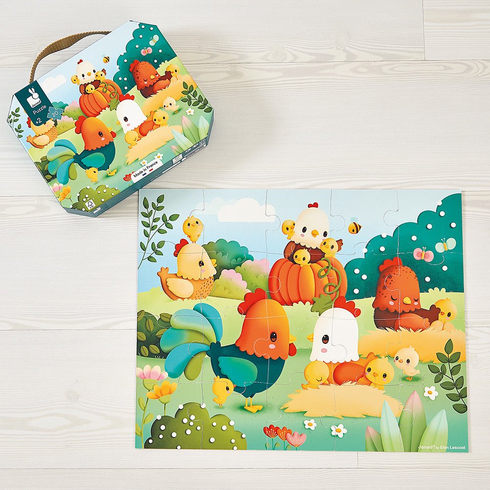 Casse - tête - Bienvenue à la basse - cour (20 pcs) - Casse - têtes - Boutique LeoLudo - Janod