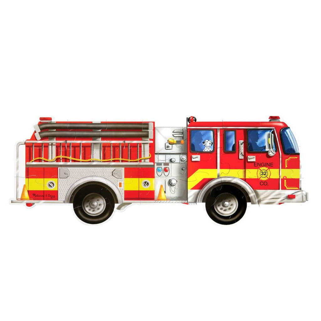 Casse-tête de plancher - Camion de pompier (24 pcs)-Melissa & Doug-Boutique LeoLudo