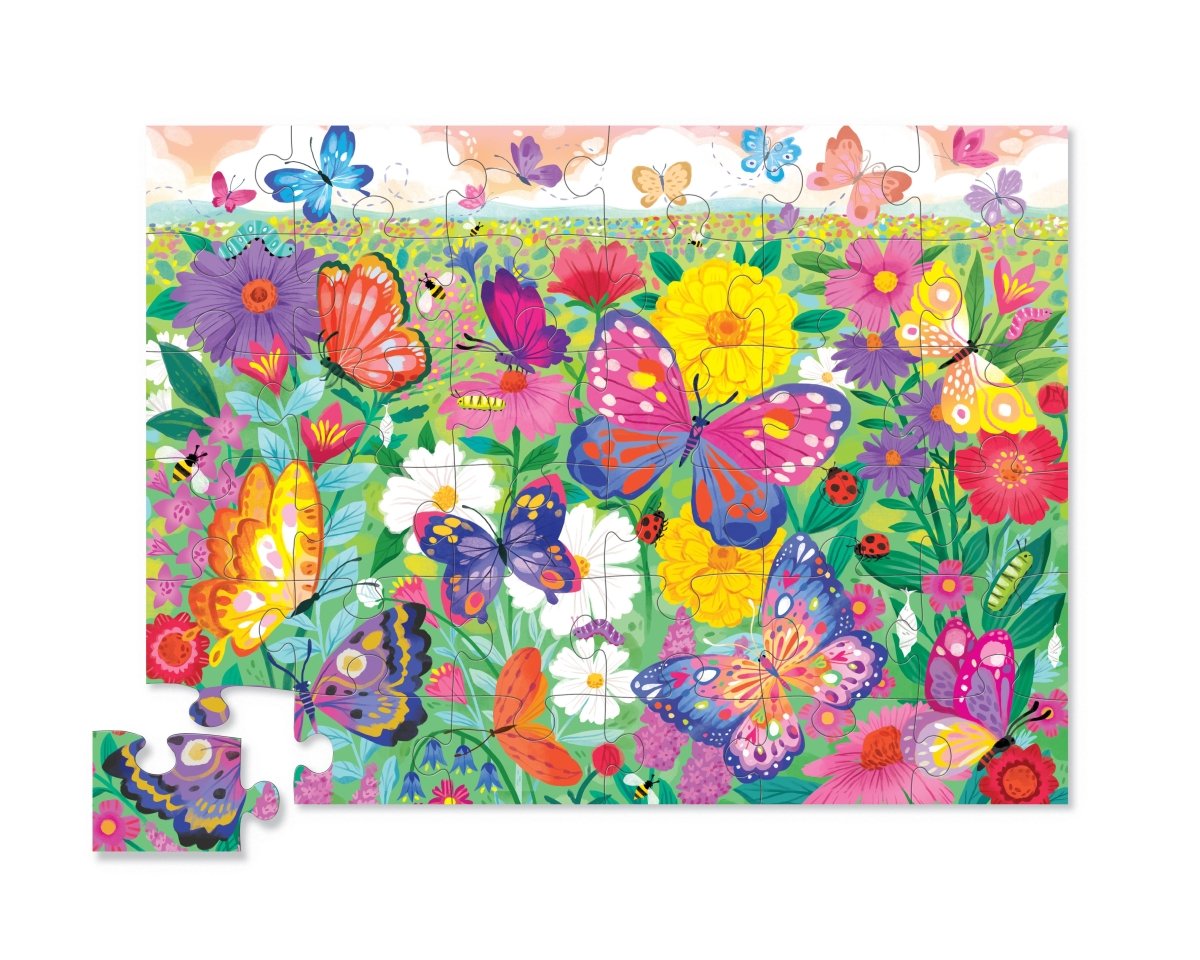 Casse - tête de plancher - Jardin des papillons (36 pièces) - Casse - têtes - Boutique LeoLudo - Crocodile Creek