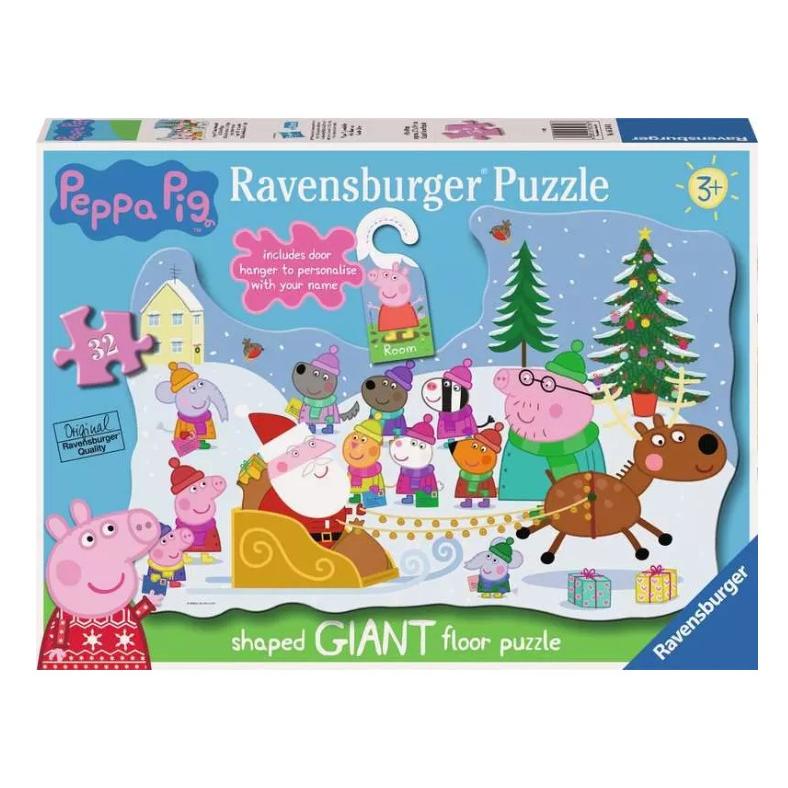 Casse-tête géant - Noël Peppa Pig (32 pcs) -Casse-têtes- Boutique LeoLudo-Ravensburger