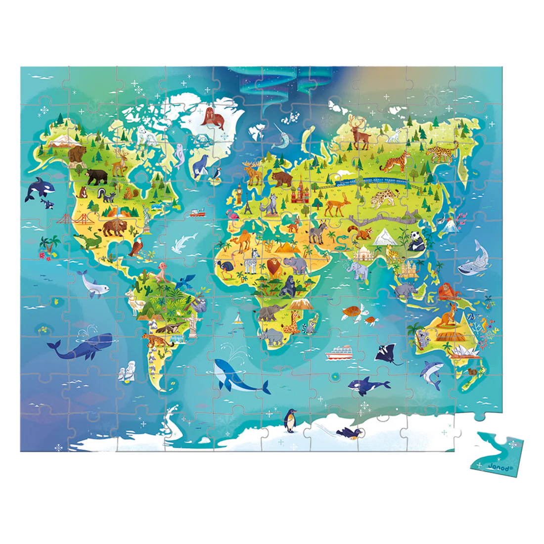 Casse - tête - Monde (100 pcs) - Casse - têtes - Boutique LeoLudo - Janod