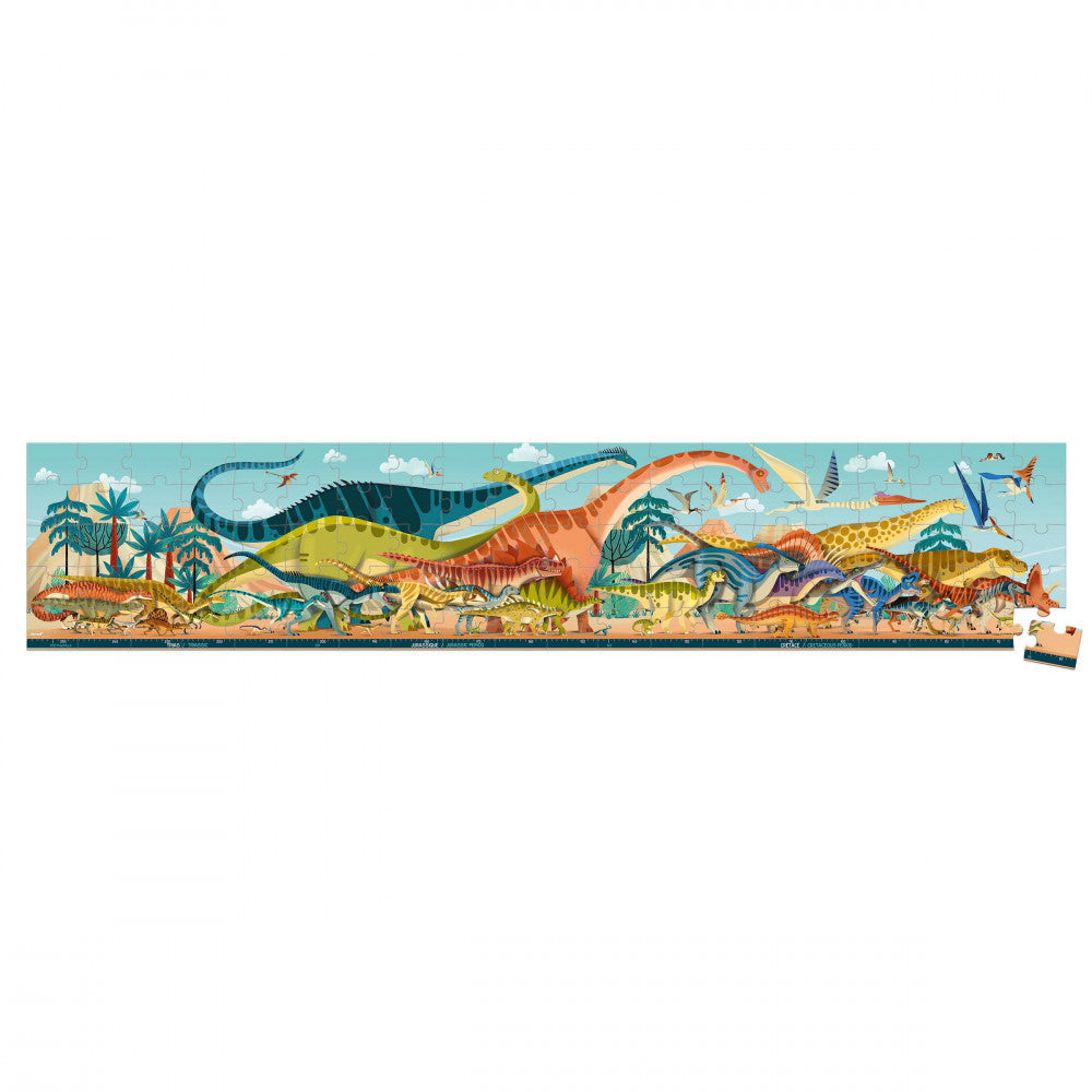 Casse-tête panoramique Dino (100 pcs)-Janod-Boutique LeoLudo