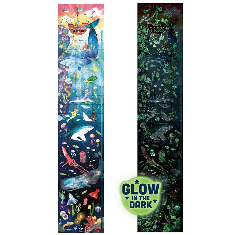 Casse - tête phosphorescent - Vie sous - marine (200 pcs) - Casse - têtes - Boutique LeoLudo - Hape