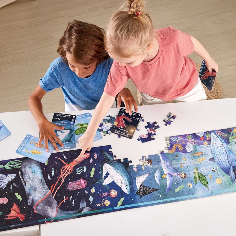 Casse - tête phosphorescent - Vie sous - marine (200 pcs) - Casse - têtes - Boutique LeoLudo - Hape
