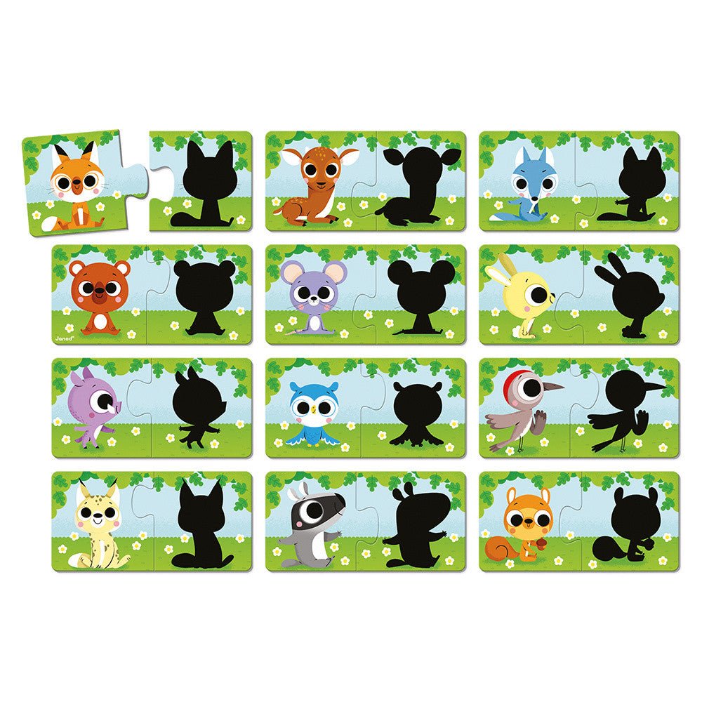 Casse - têtes Les animaux et leur ombre - Casse - têtes - Boutique LeoLudo - Janod