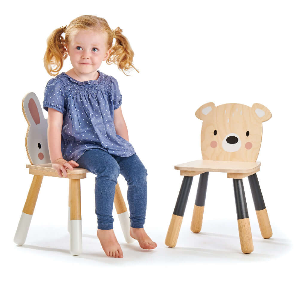 Chaise en bois Lapin de la forêt-Tender Leaf Toys-Boutique LeoLudo
