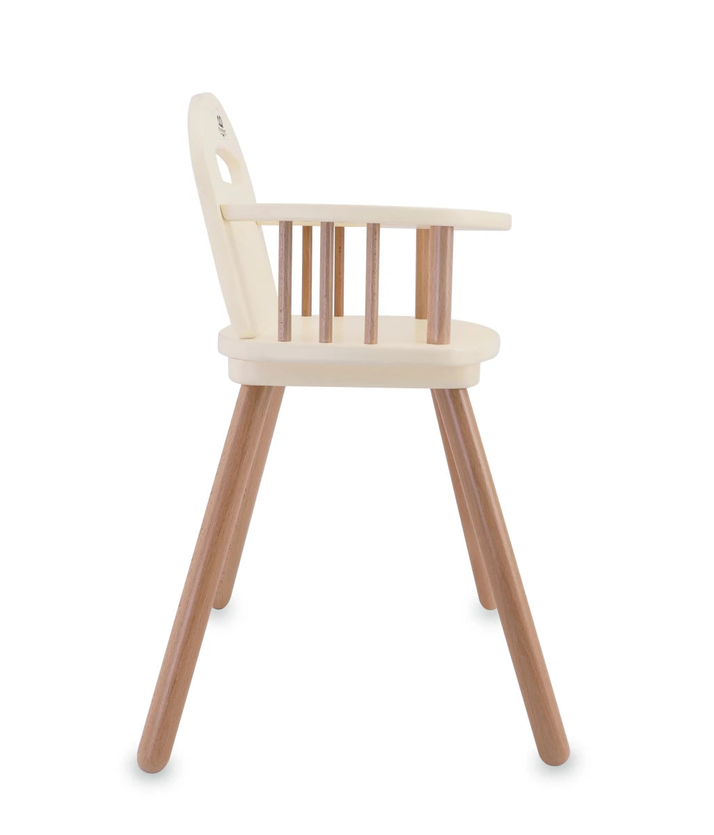 Chaise haute pour poupée en bois – Kinderfeets - Accessoires poupée - Boutique LeoLudo - Kinderfeets