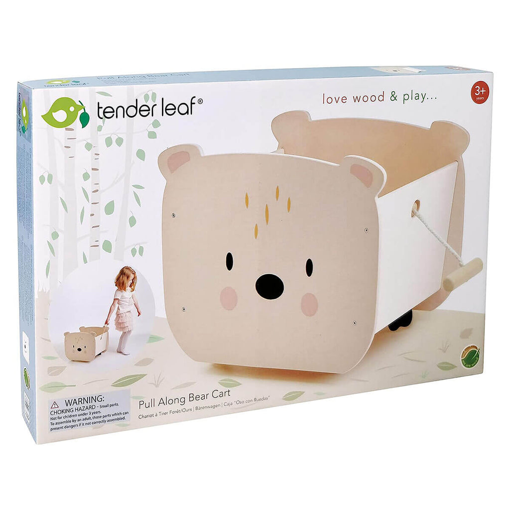 Chariot coffre Ours à tirer-Tender Leaf Toys-Boutique LeoLudo