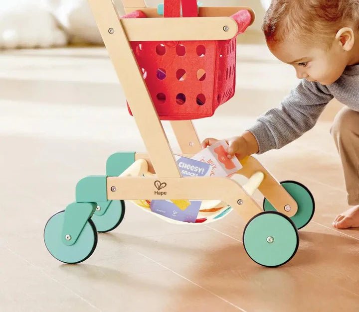 Chariot d’épicerie en bois - Jouets d'imitation - Boutique LeoLudo - Hape