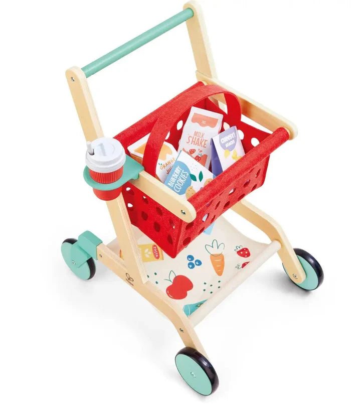 Chariot d’épicerie en bois - Jouets d'imitation - Boutique LeoLudo - Hape