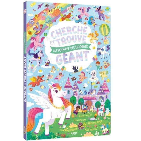Cherche et trouve géant - Au royaume des licornes - Livres - Boutique LeoLudo - Auzou