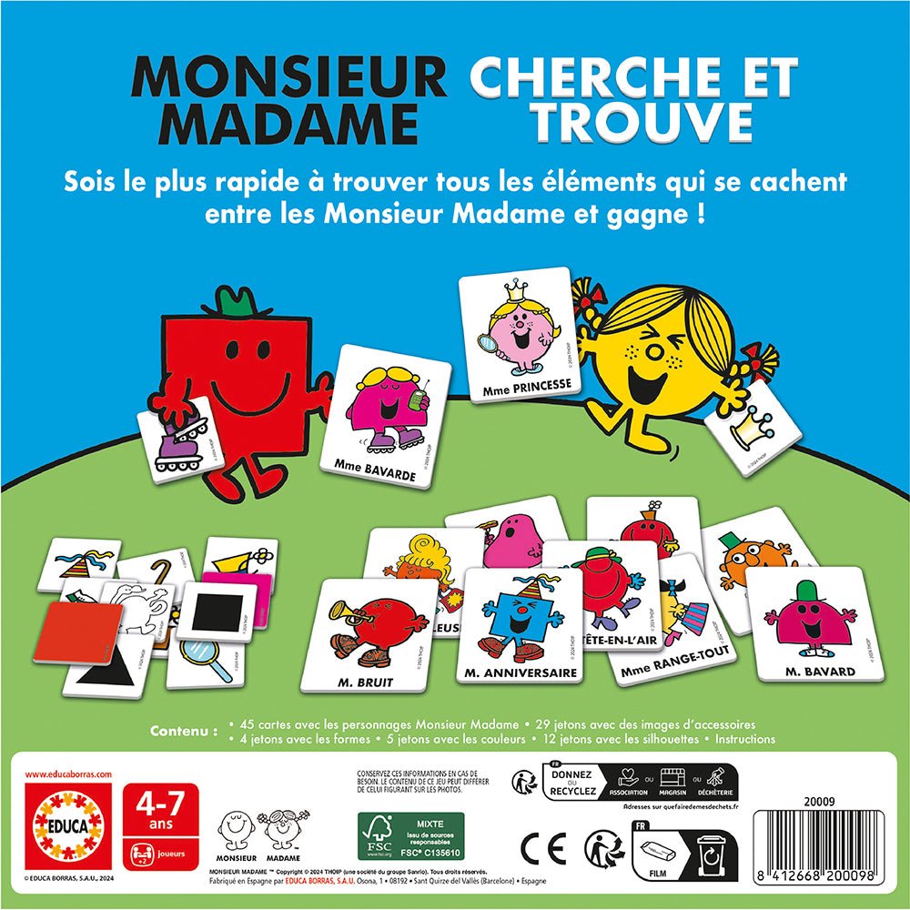 Cherche et trouve - Monsieur Madame (FR) -Jeux de société- Boutique LeoLudo-Educa
