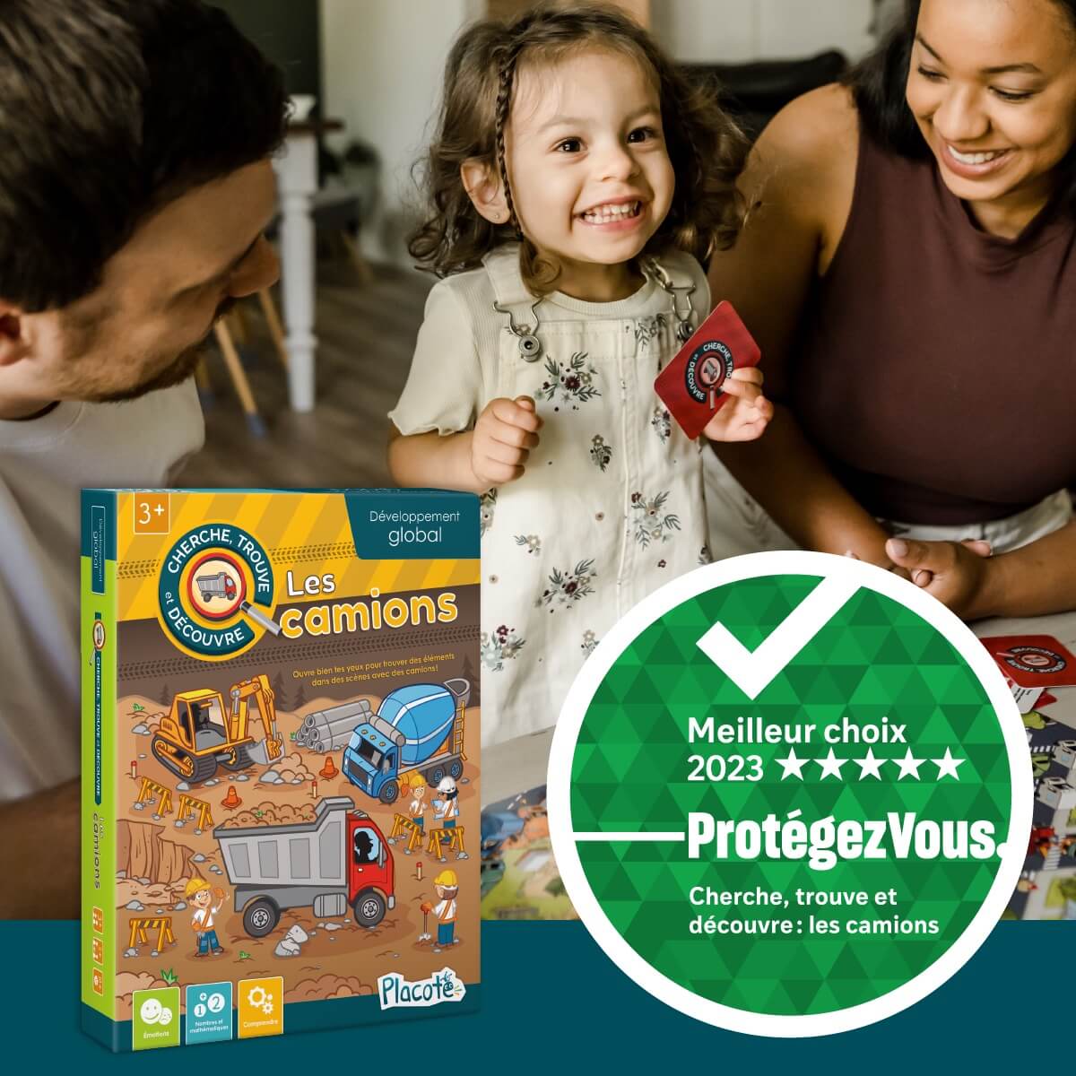 Cherche, trouve et découvre : les camions - Jeux de société - Boutique LeoLudo - Placote