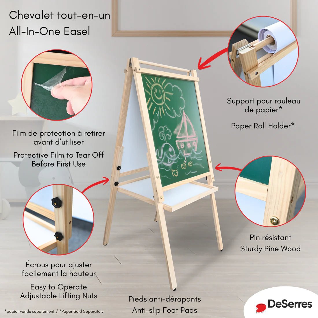Chevalet pour enfant tout - en - un - Art & bricolage - Boutique LeoLudo - DeSerres