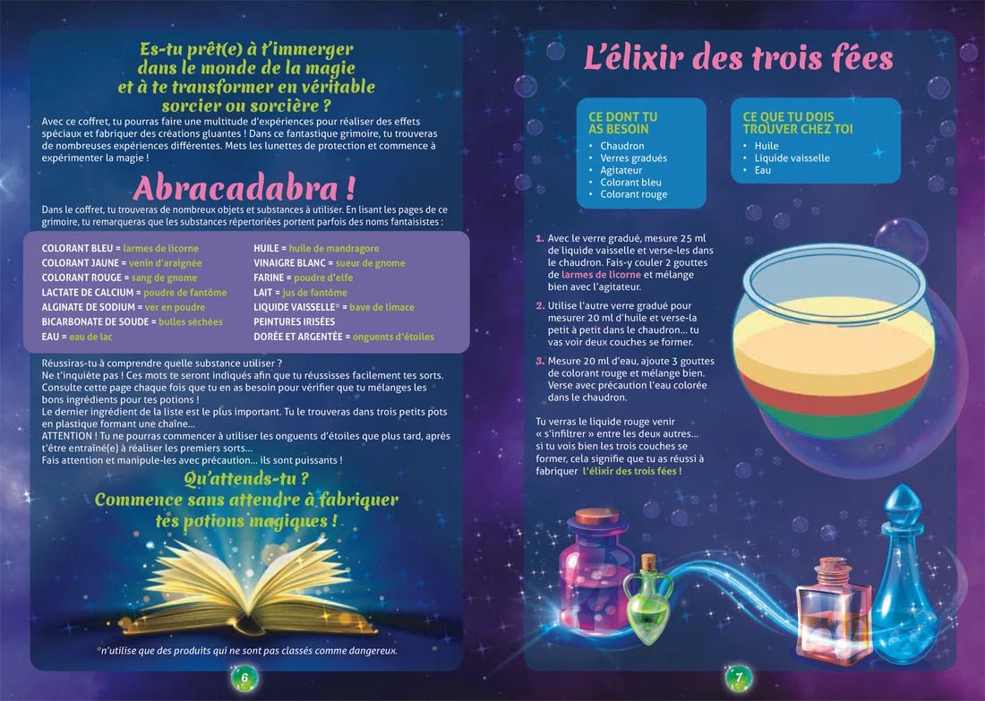 Chimie et potions magiques -Jeux scientifiques- Boutique LeoLudo-Clementoni
