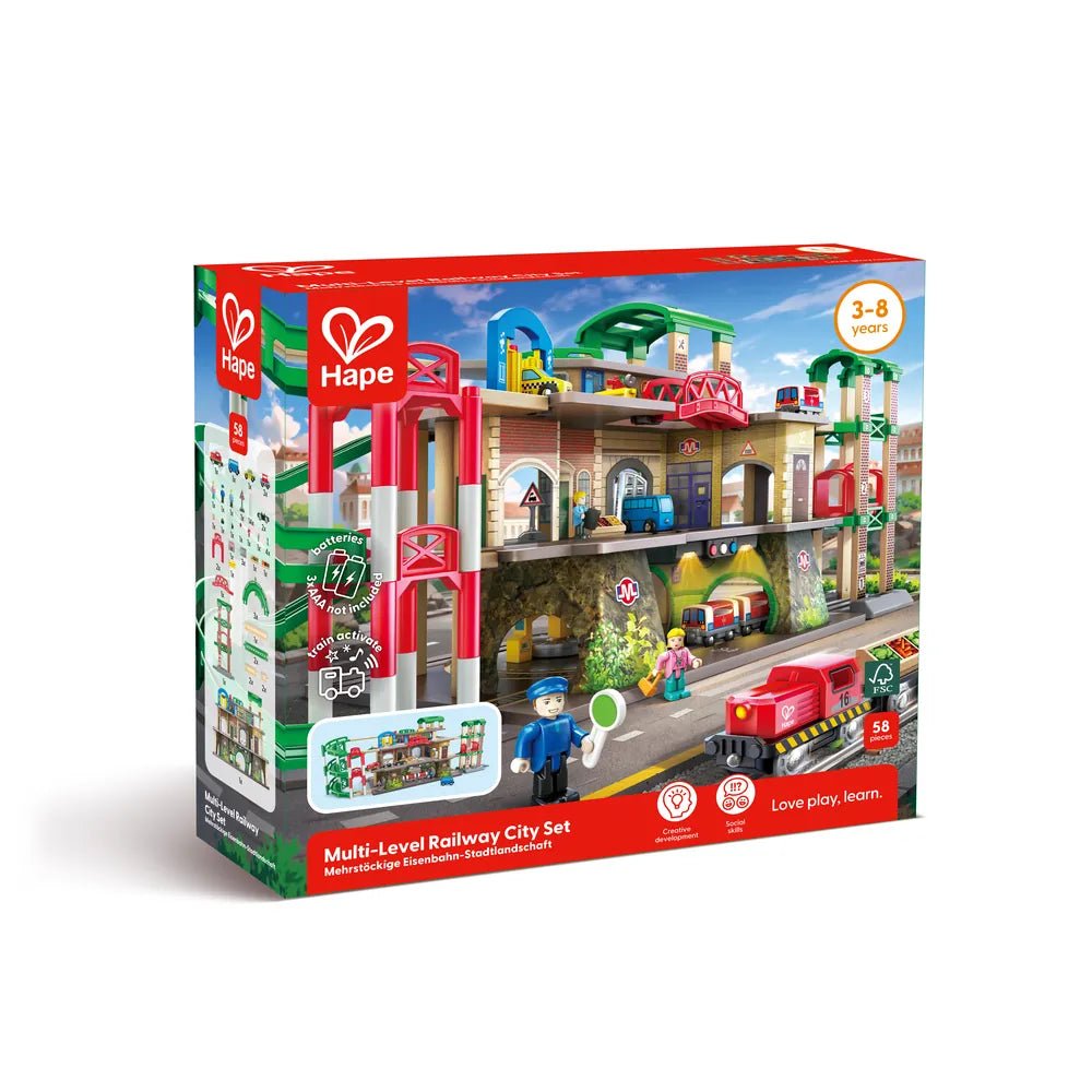 Circuit de train multi - niveaux – Ville interactive - Ensembles de jeu - Boutique LeoLudo - Hape
